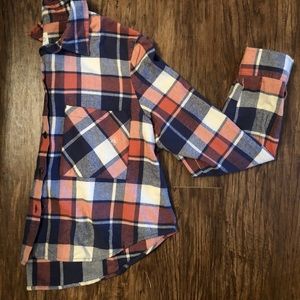 La Hearts (Pacsun) cropped long-sleeve flannel